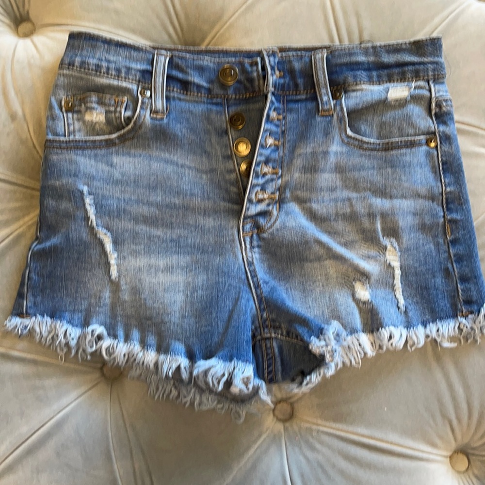 Fashion Nova Denim Jean Shorts Light Wash